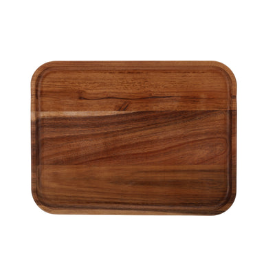 Vague Rectangular Acacia Wooden Tray 40 cm - Al Makaan Store