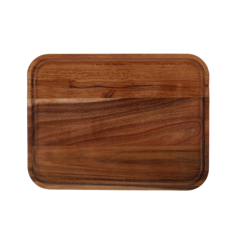 Vague Rectangular Acacia Wooden Tray 40 cm - Al Makaan Store