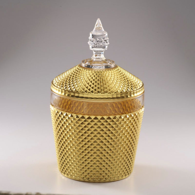 Vague Vague Golden Acrylic Diamond Bucket with Cover