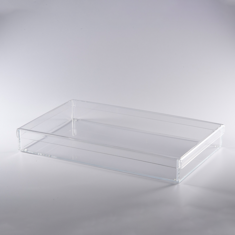Vague Acrylic Rectangular Serving Box with Cover 40.1*24.1*5 cm