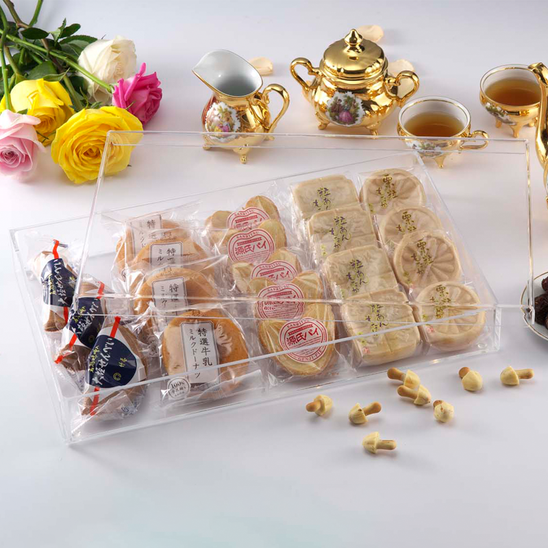 Vague Acrylic Rectangular Serving Box with Cover 40.1*24.1*5 cm
