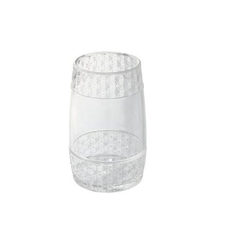 Vague Acrylic Transparent 6 Pieces Water Cup Set Horizontal Lines Design