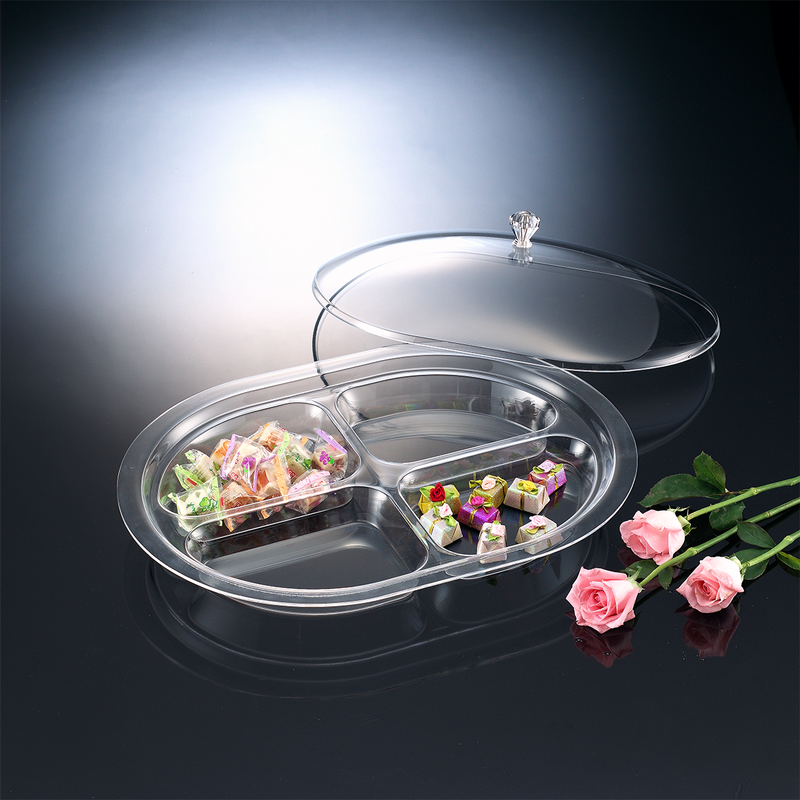 Vague Oval Acrylic Serving Set 33 cm - Al Makaan Store