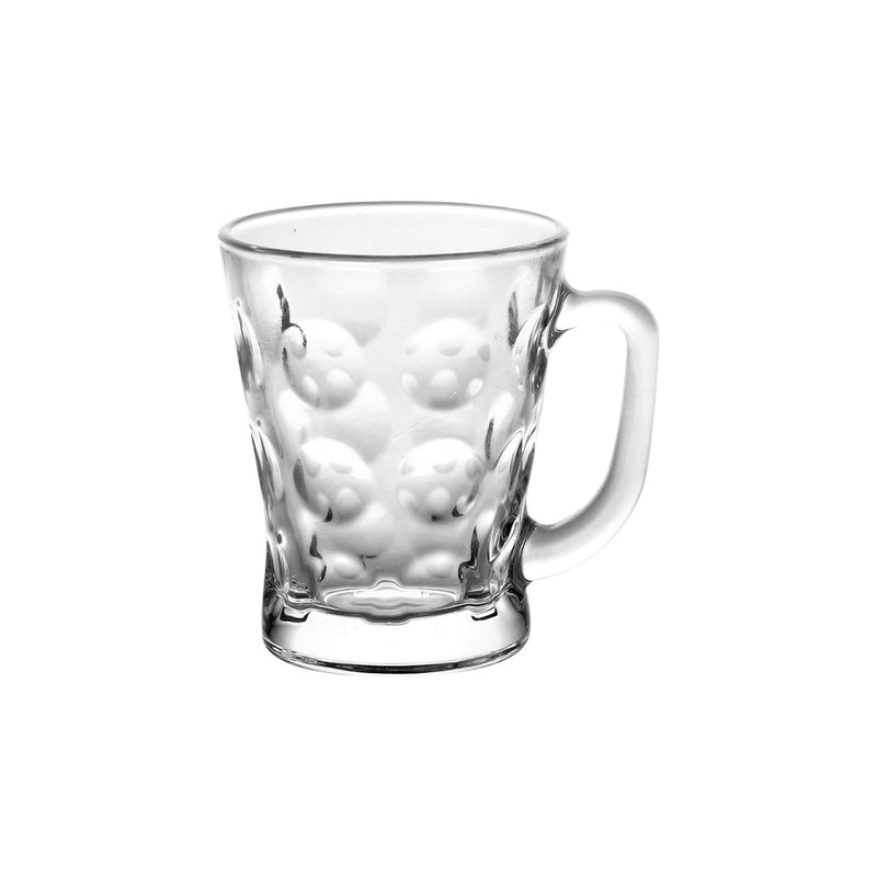 6 Piece Glass Mug 225 ml Set