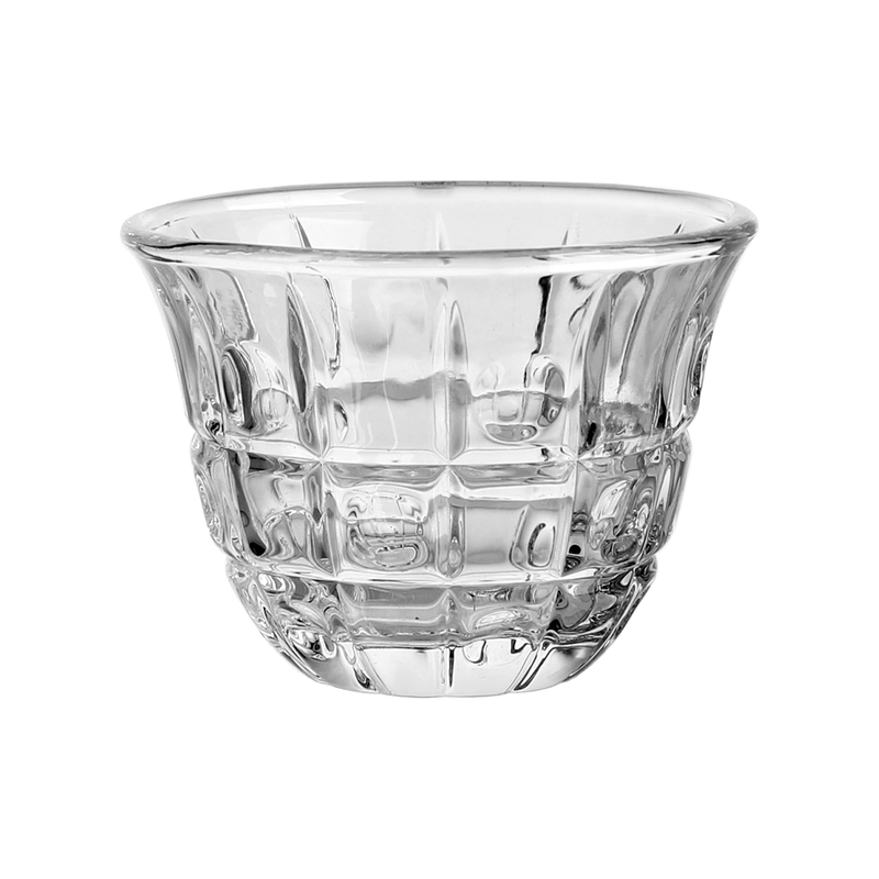 Vague Crisscross Grid 6 Pcs Glass Cawa Cup 60 ml Set