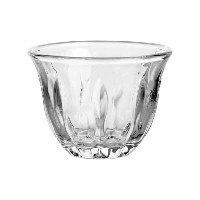 Vague Rippled Bloom 6 Pcs Glass Cawa Cup 60 ml Set