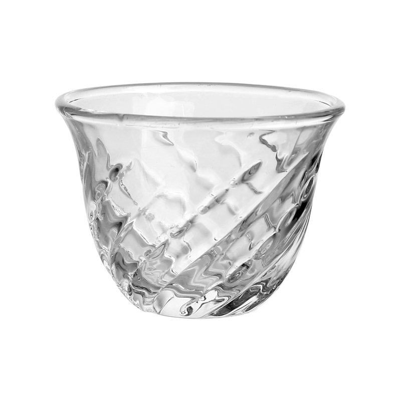 Vague Diagonal Drift 6 Pcs Glass Cawa Cup 60 ml Set