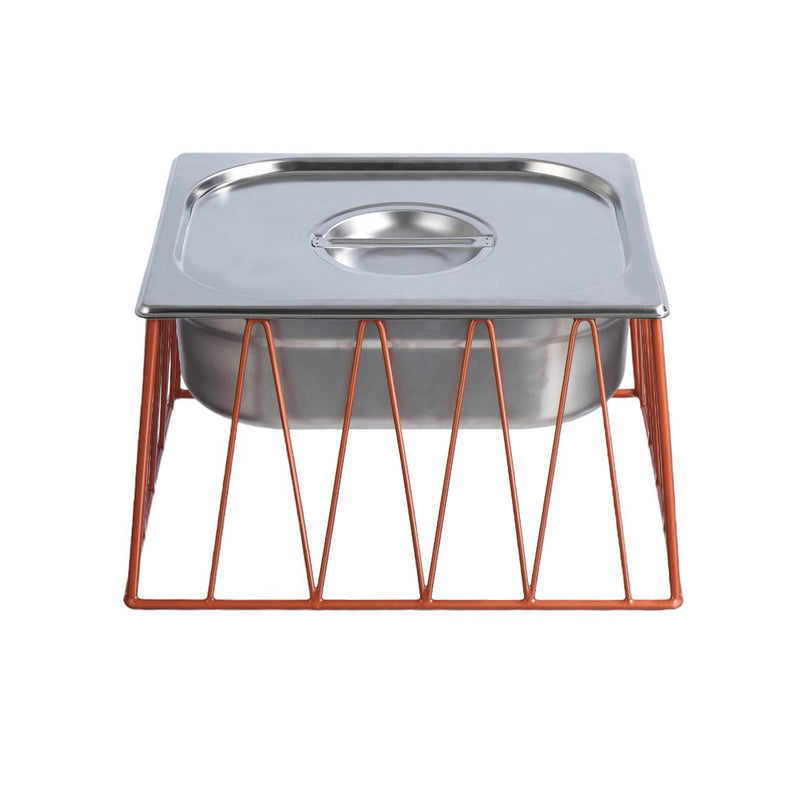 Vague Medium Red Copper 1/2 GN Rectangular Display Stand Riser