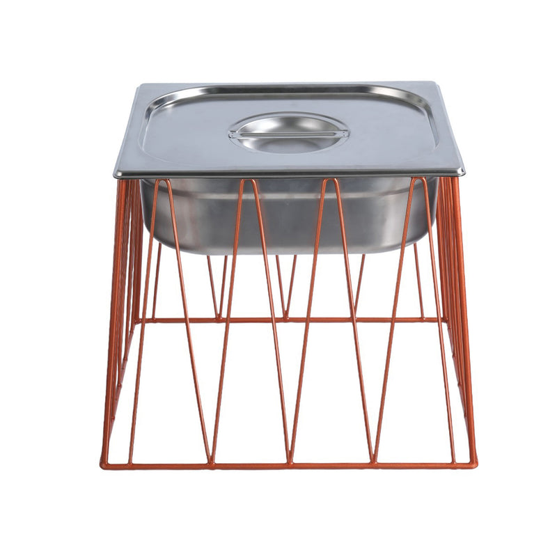 Vague Tall Red Copper 1/2 GN Rectangular Display Stand Riser