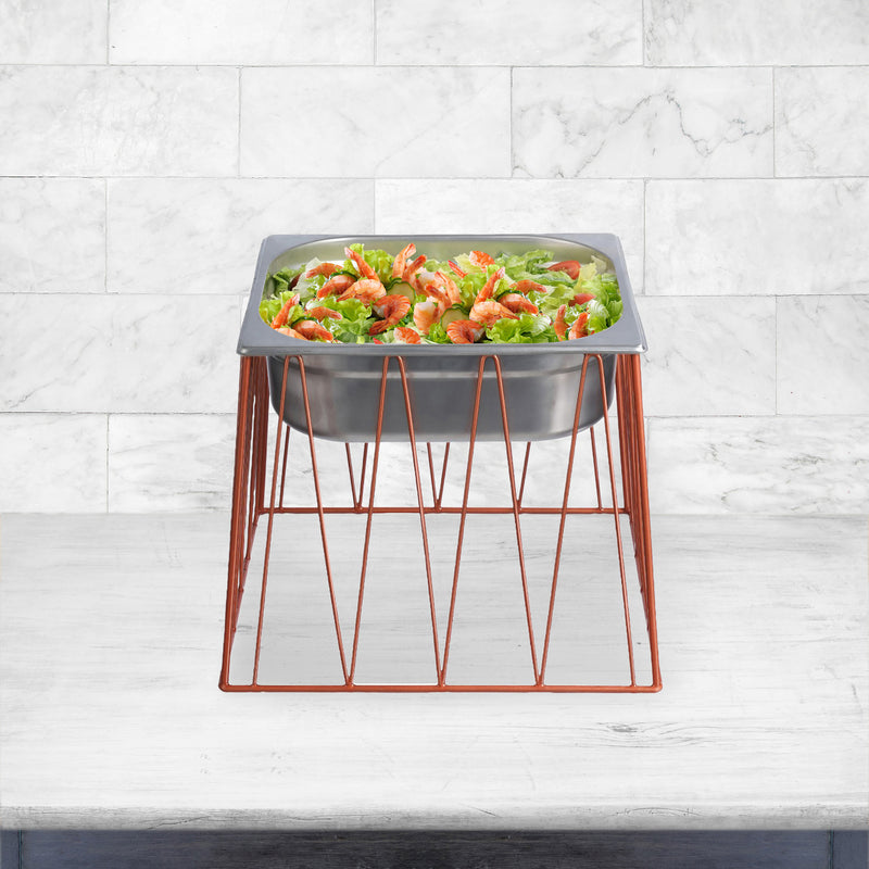 Vague Tall Red Copper 1/2 GN Rectangular Display Stand Riser