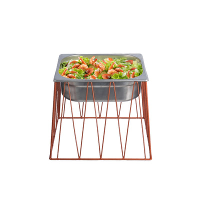 Vague Tall Red Copper 1/2 GN Rectangular Display Stand Riser