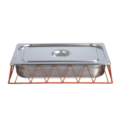 Vague Short Red Copper 1/1 GN Rectangular Display Stand Riser