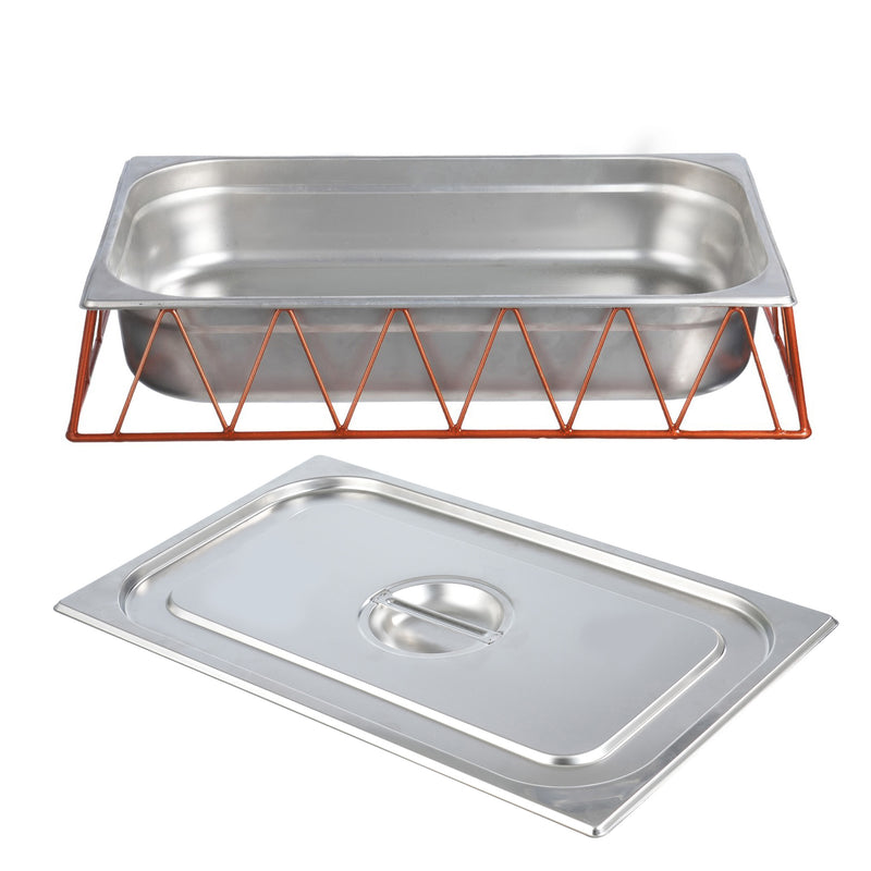 Vague Short Red Copper 1/1 GN Rectangular Display Stand Riser