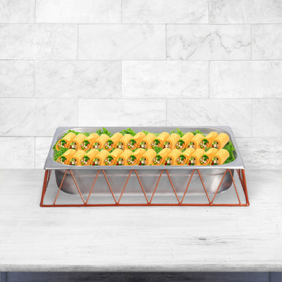 Vague Short Red Copper 1/1 GN Rectangular Display Stand Riser