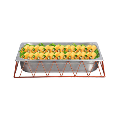 Vague Short Red Copper 1/1 GN Rectangular Display Stand Riser