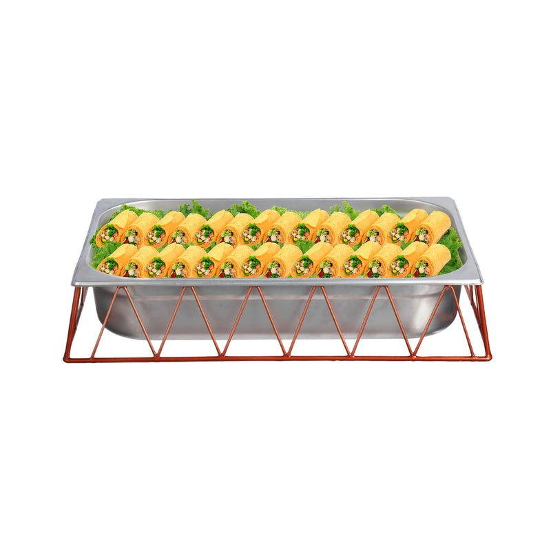 Vague Short Red Copper 1/1 GN Rectangular Display Stand Riser