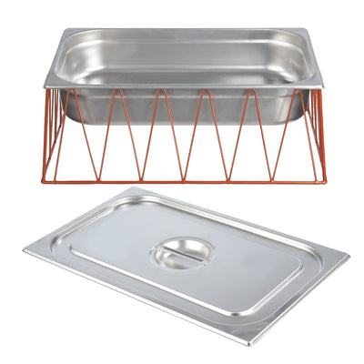 Vague Medium Red Copper 1/1 GN Rectangular Display Stand Riser