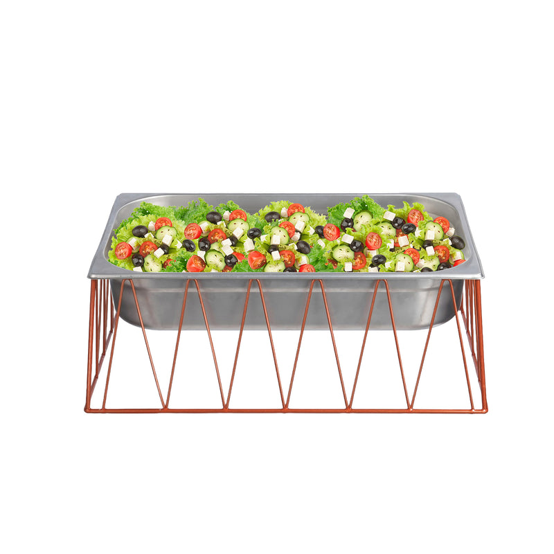 Vague Medium Red Copper 1/1 GN Rectangular Display Stand Riser