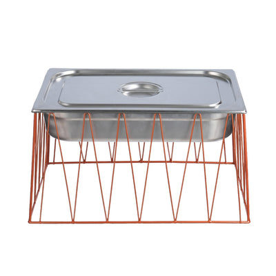 Vague Tall Red Copper 1/1 GN Rectangular Display Stand Riser