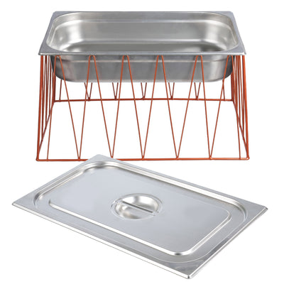 Vague Tall Red Copper 1/1 GN Rectangular Display Stand Riser
