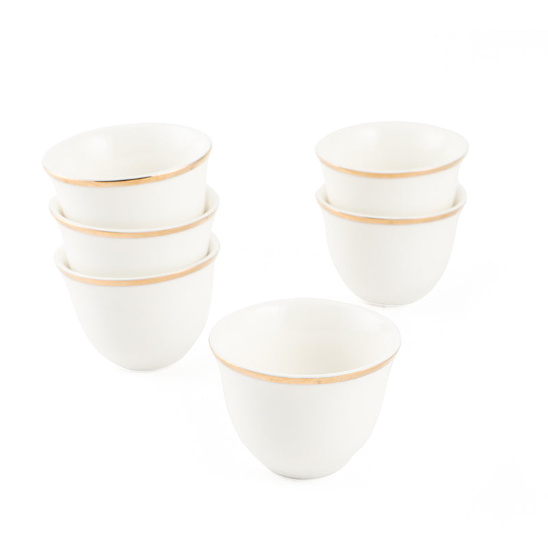 H.P Ivory Cawa Cup Set Pvc/6 D11
