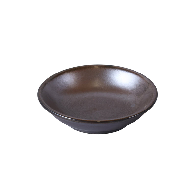 Porceletta Rustic Black Reactive Glaze Porcelain Sauce Dish 3.75" / 9.75 cm