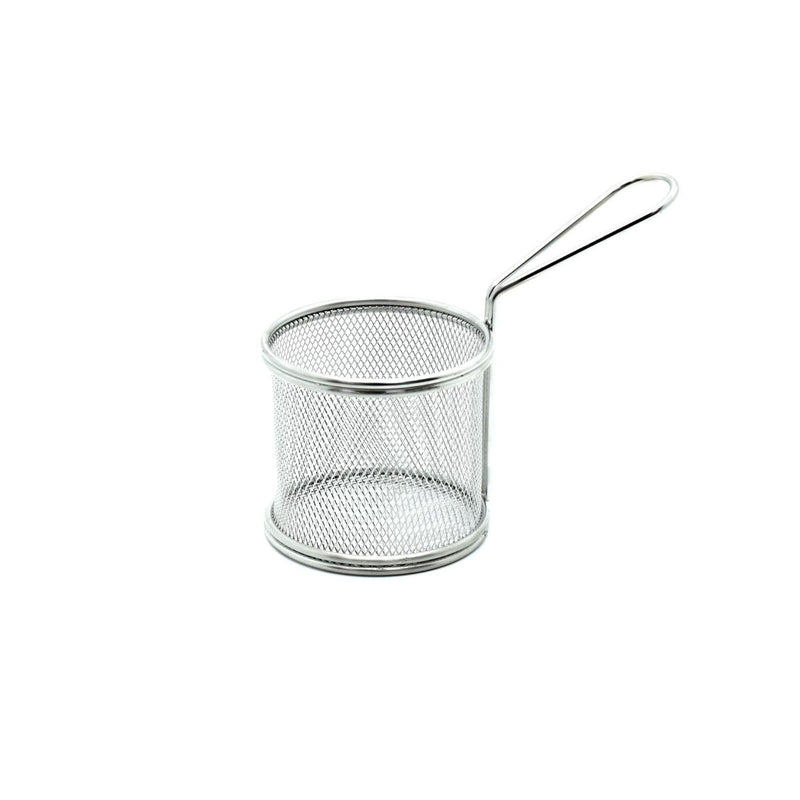 Vague Stainless Steel Round Fry Basket with Handle