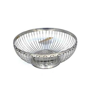 Stainless Steel Round Bread & Fruit Basket 23 cm x 8.8 cm