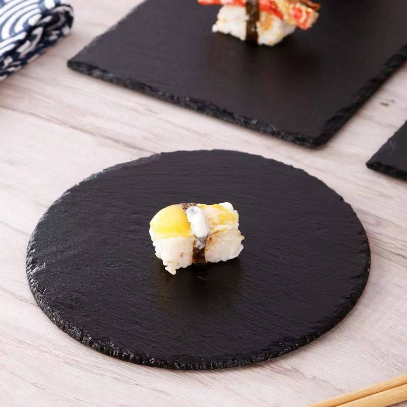 Vague Round Slate Board 25 x 0.7 cm