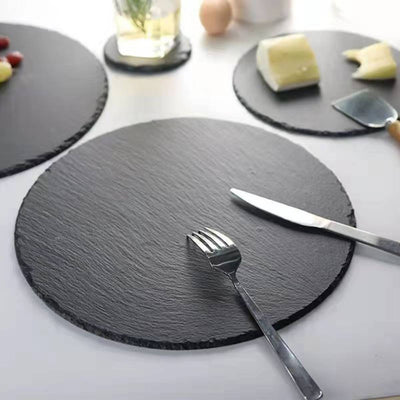 Vague Round Slate Board 25 x 0.7 cm