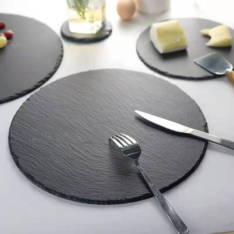 Vague Round Slate Board 25 x 0.7 cm