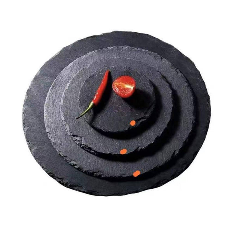 Vague Round Slate Board 25 x 0.7 cm