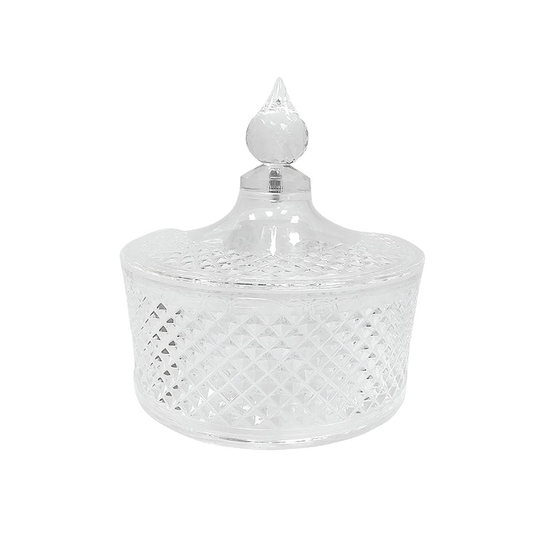 Round Plastic Small Diamond Candy Jar with cover