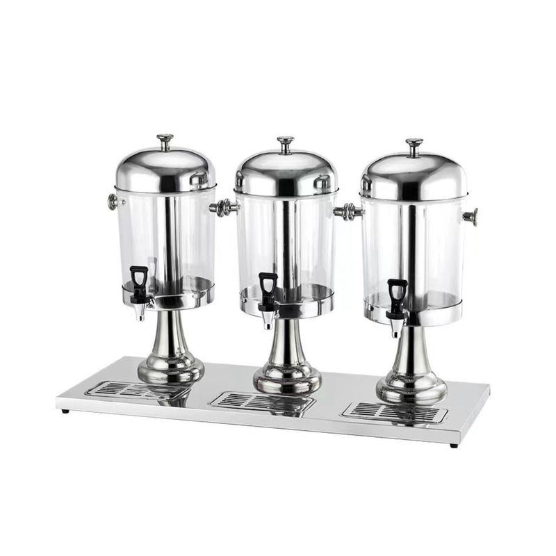 Triple Juice Dispenser with Stainless Steel Stand