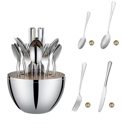 Stainless Steel Cutlery 24 Pieces Set