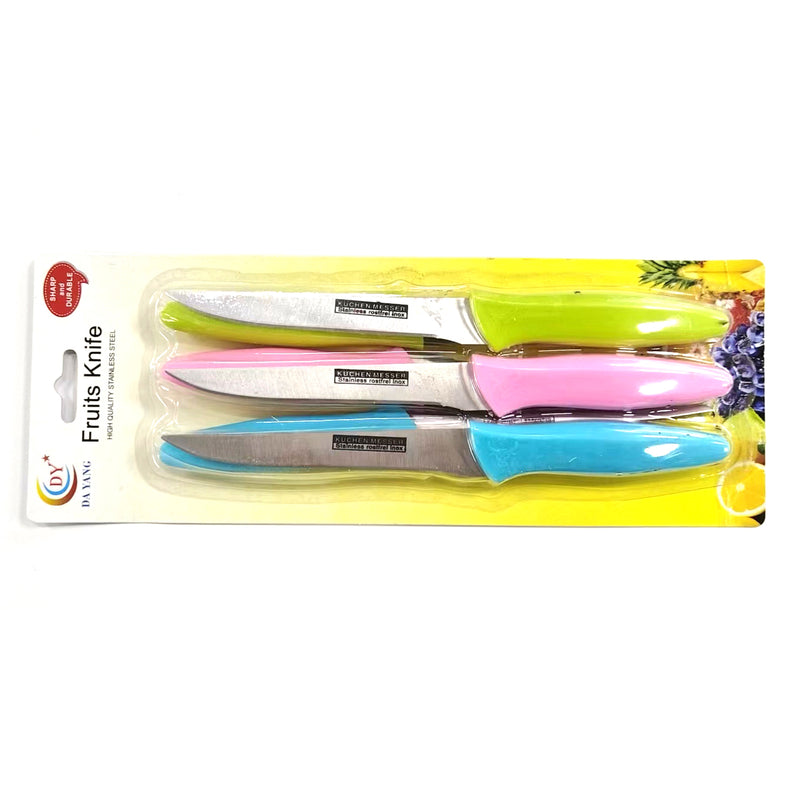 Stainless Steel 6 Pieces Fruit Knives Set Color Handle
