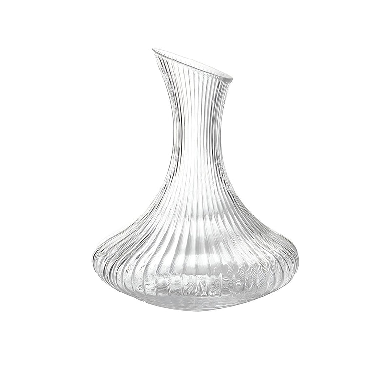 Transparent Fluted Crystal Glass Decanter 1.8 Liter