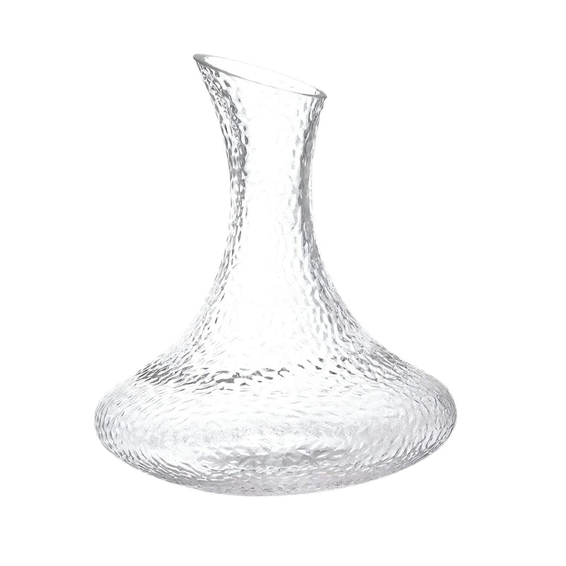 Transparent Hammered Texture Glass Decanter 1.8 Liter