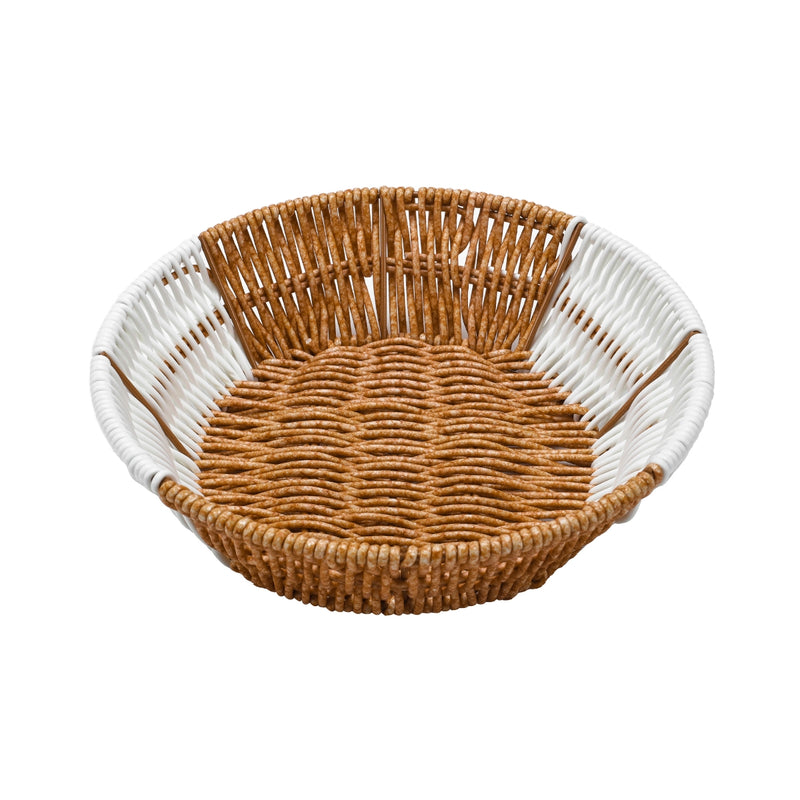 Vague Rattan Round Basket Two Color 25*6.5 cm