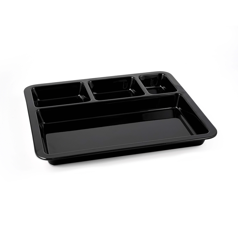 Vague Melamine Square 4 Compartment Divided Platter 28 cm - Al Makaan Store