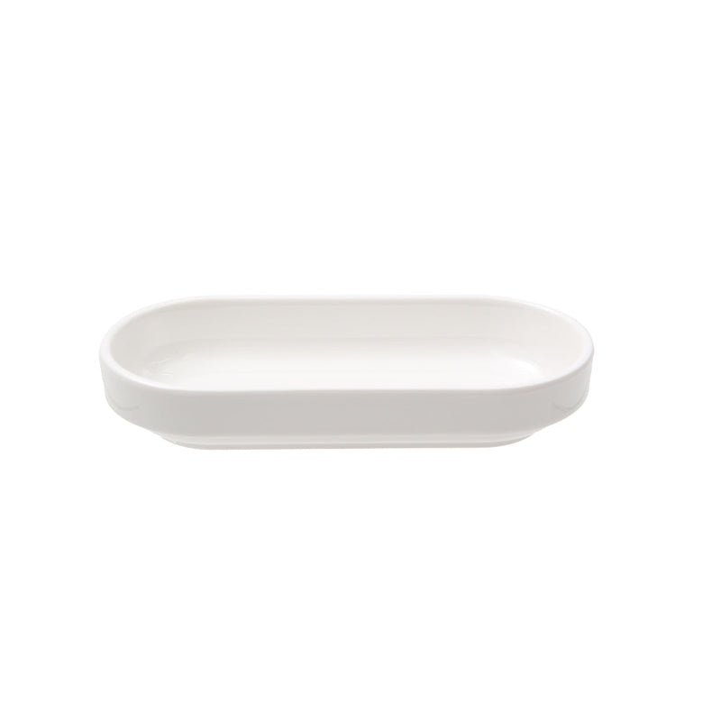 Vague White Melamine Oblong Bowl 17 x 7.5 x 3 cm - Al Makaan Store