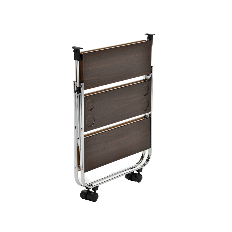 Vague Foldable Trolley With Laminate Board 3 Layers & 8 Cups Nest
