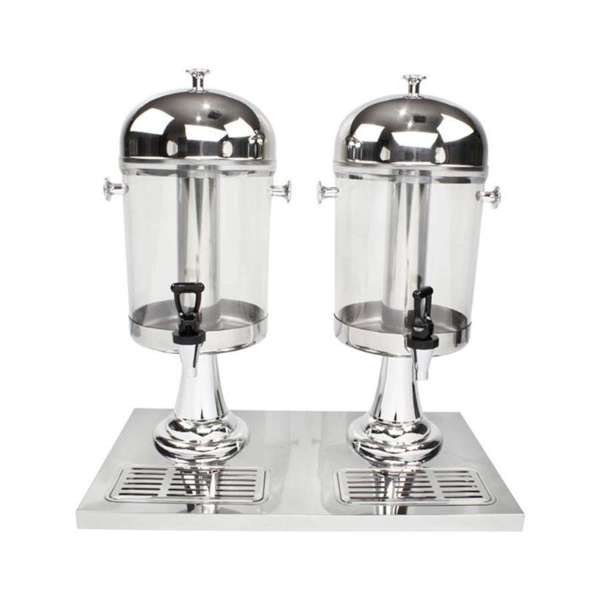 Vague Stainless Steel Double Juice Dispenser 8 Liter