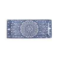 Che Brucia Arabesque Blue Rectangular Plate 29 cm x 12 cm - Al Makaan Store