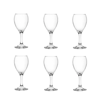 Deli Glass 6 Pieces Water Goblet 195 ml Set - Al Makaan Store