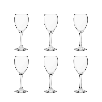 Deli Glass 6 Pieces Water Goblet 340 ml Set - Al Makaan Store