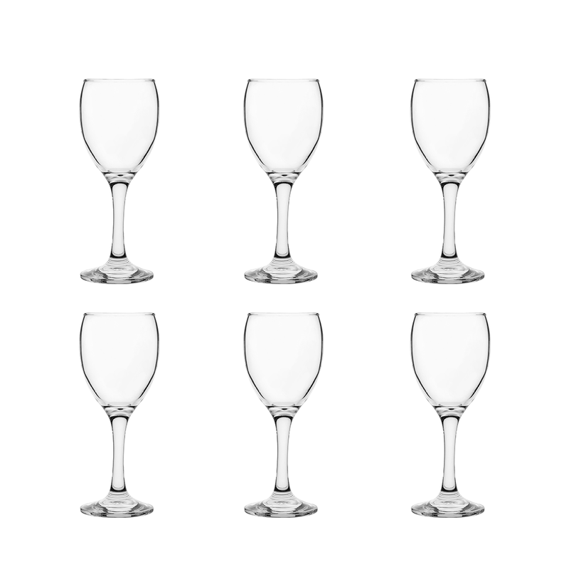 Deli Glass 6 Pieces Water Goblet 340 ml Set - Al Makaan Store