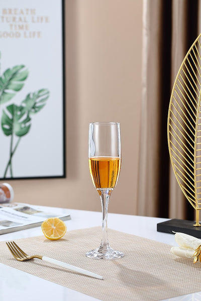 Deli Glass 6 Pieces Champagne Glass 190 ml Set