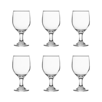 Deli Glass 6 Pieces Glass Water Goblet 325 ml Set - Al Makaan Store