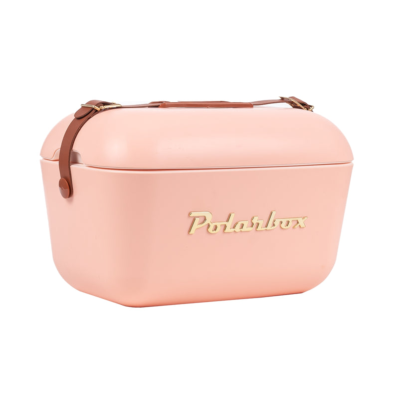 Polarbox 12 Liters Classic Cooler Box Coral with Leather Strap